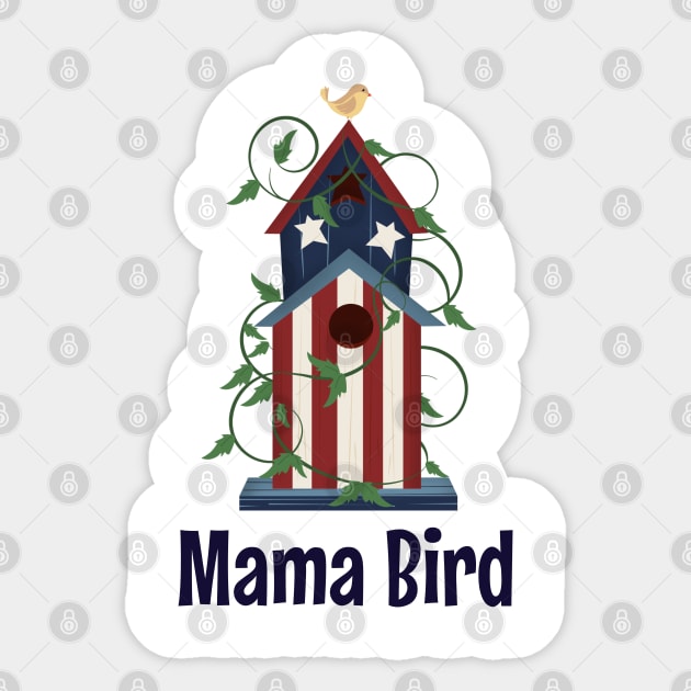 Mama Bird Patriotic Mom Gift Pilot Soldier Patriot Sticker by InnerMagic